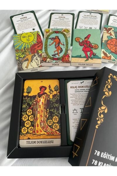 REGIN Başlangıç Tarot Kitabı Ve Başlangıç Tarot Seti - 78 Eğitim Kartı + 78 Klasik Tarot Kartı