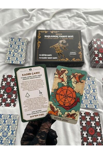 REGIN Başlangıç Tarot Kitabı Ve Başlangıç Tarot Seti - 78 Eğitim Kartı + 78 Klasik Tarot Kartı