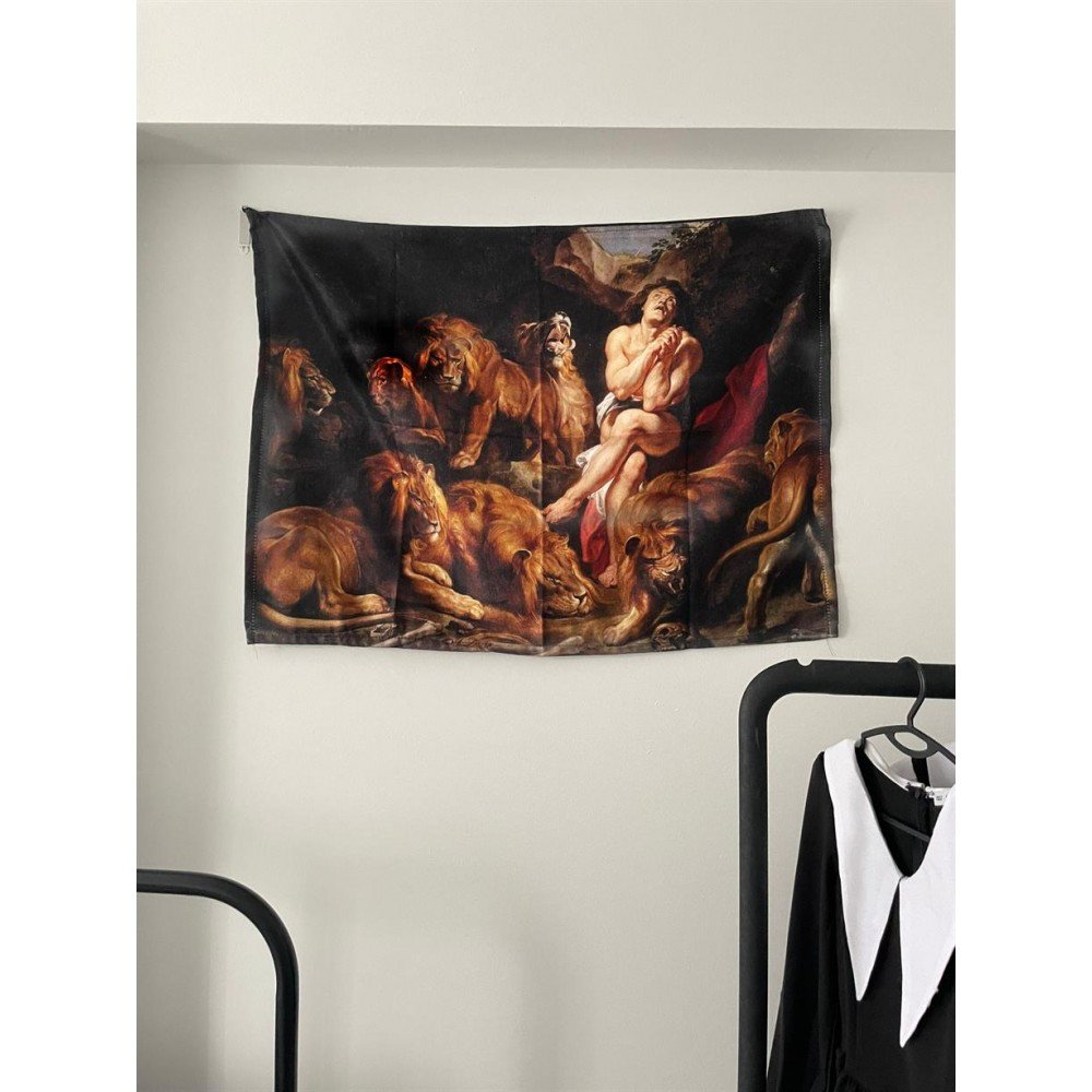 Daniel in the Lions Duvar Örtüsü - Wall Tapestry I 70 x 100 cm