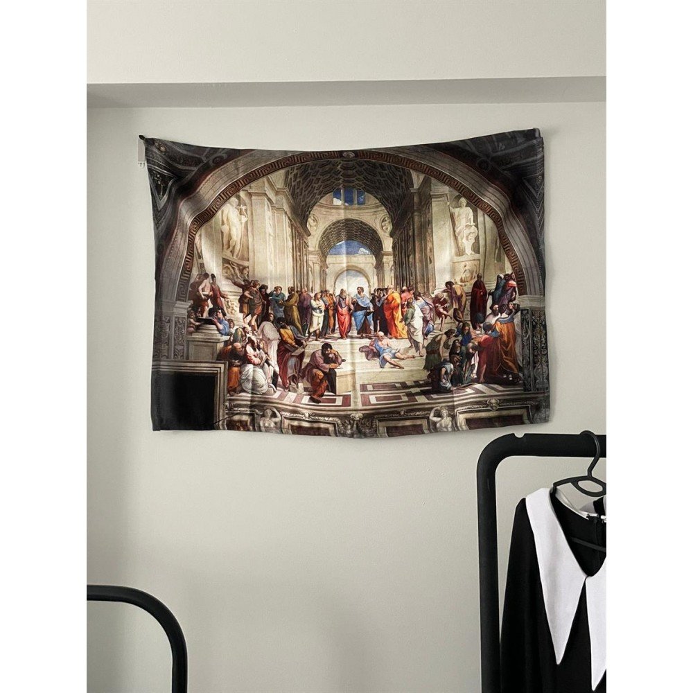 Rapheals The School of Athens Duvar Örtüsü - Wall Tapestry I 70 x 100 cm