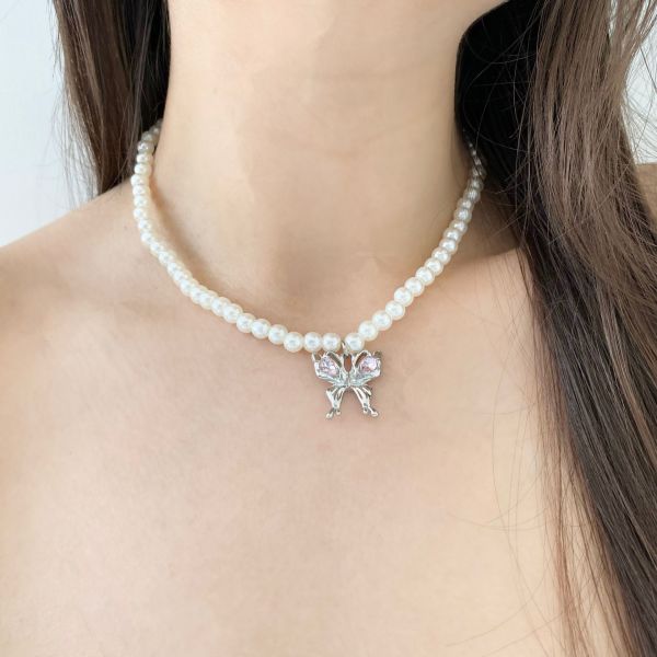 Pearl Butterfly Kolye