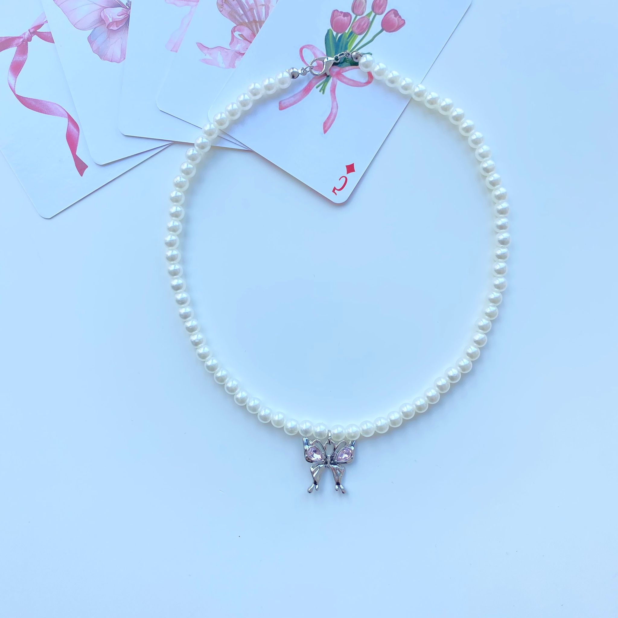 Pearl Butterfly Kolye