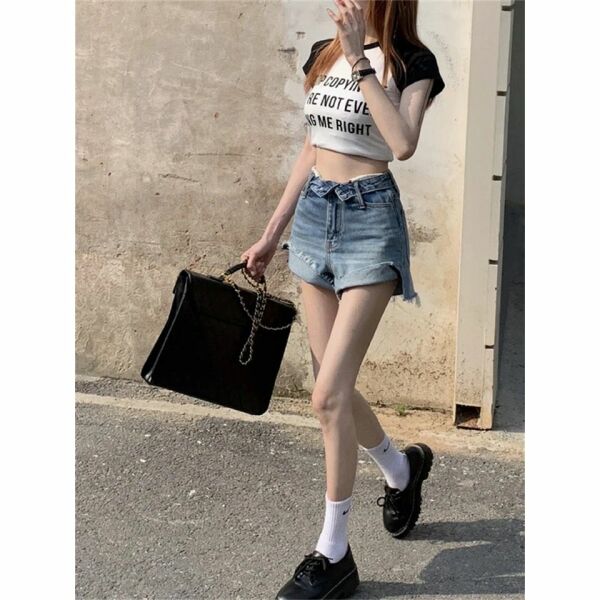Stop Copying Me Baskılı Reglan Kol Detay Crop