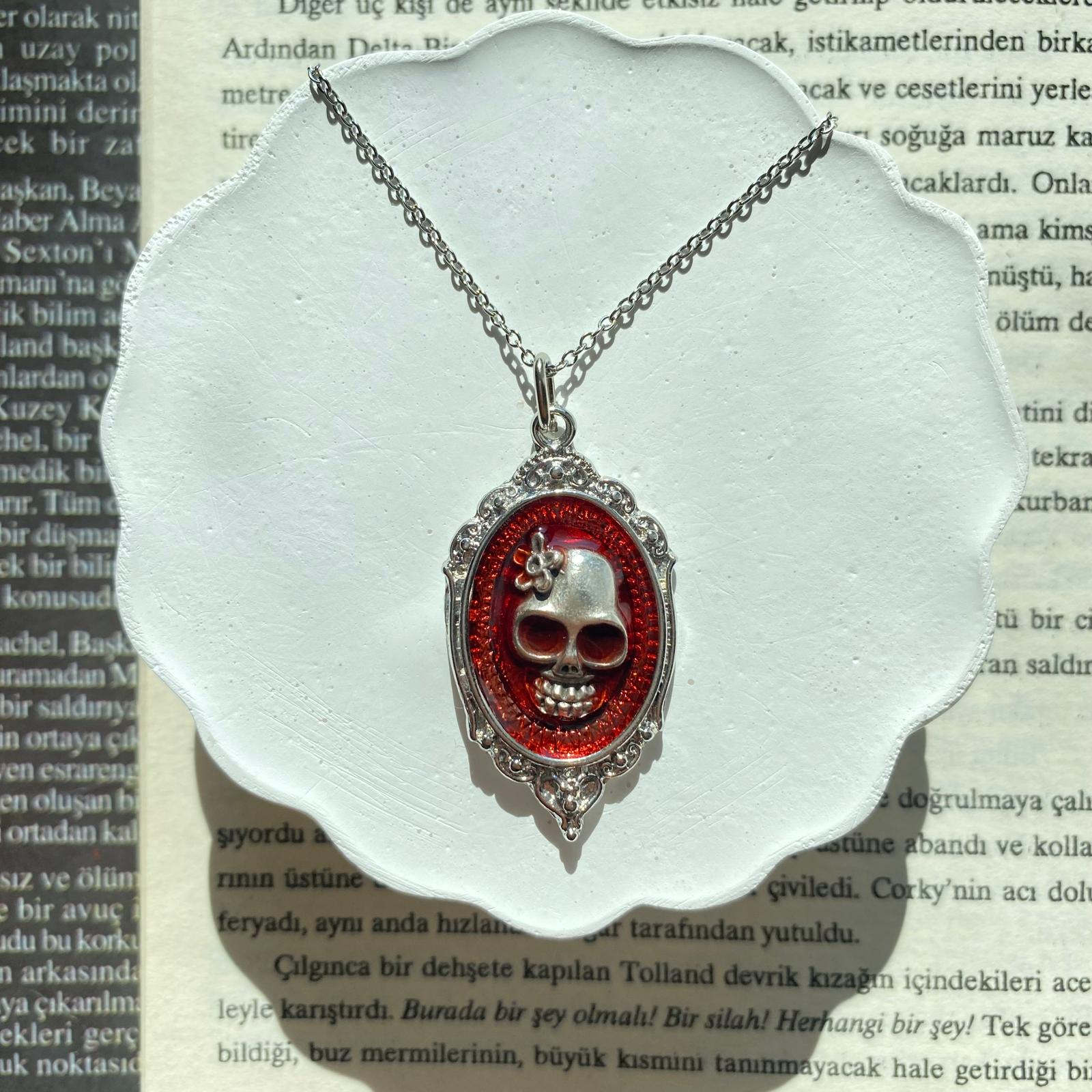 Red Skull Çelik Kolye