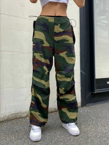Kamuflaj Tactical Baggy Bol Kalıp Lastikli Pantolon L