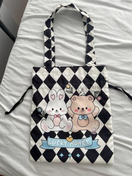 Lucky Honey Büzgülü Bez Çanta
