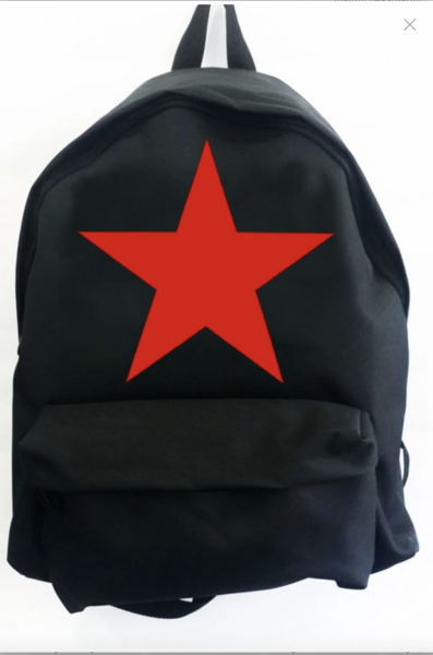 Big Red Star Baskılı Sırt - Okul Çantası