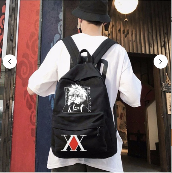 Siyah Hunter x Hunter  Baskılı Okul - Sırt çantası