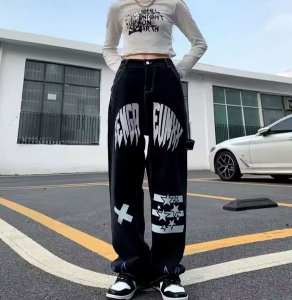 Y2k Amerikan Retro Ters Dikiş Baggy Pantolon