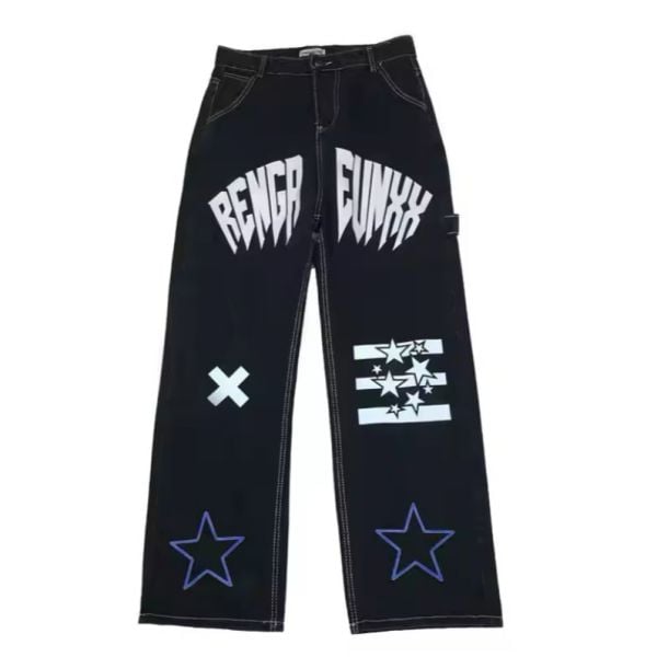 Y2k Amerikan Retro Ters Dikiş Baggy Pantolon