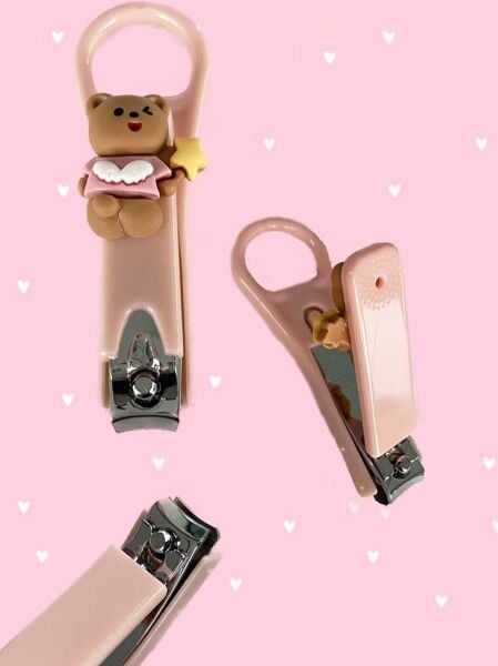 Kawaii Pembe Ayıcık Figürlü Tırnak Makası