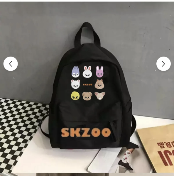 Siyah stray kids skzoo Okul -Sırt Çantası