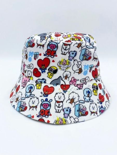 Beyaz BT21 Balıkçı Şapka