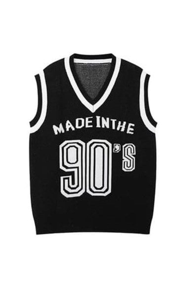 Vintage Siyah 90's Unisex Süveter