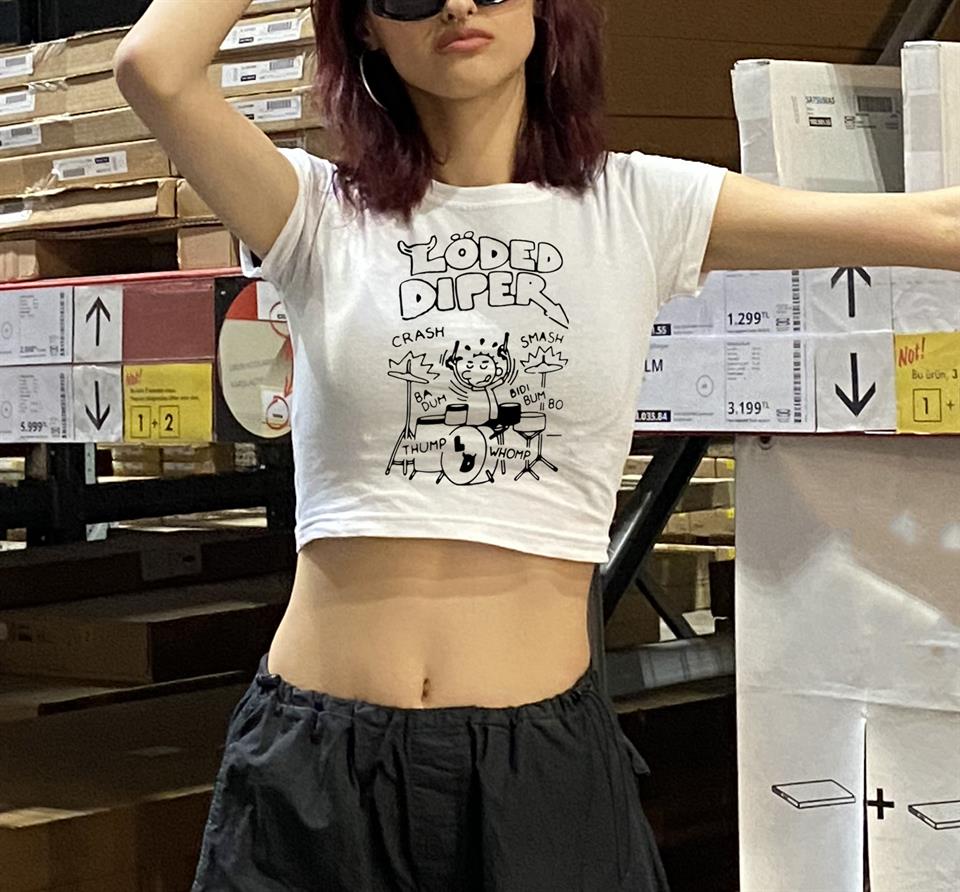 Löded Diper Beyaz Crop