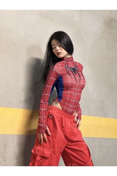 Red Spider Çıtçıtlı Body