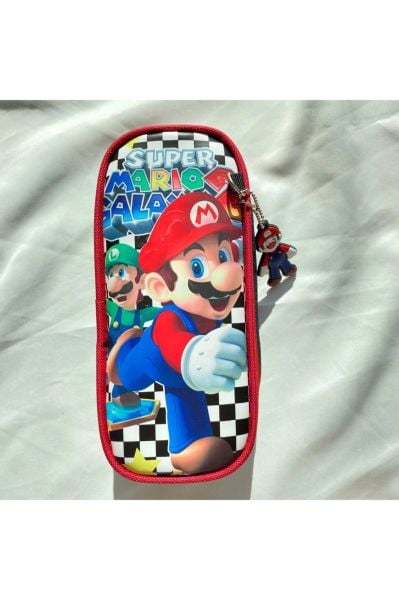 Kırmızı Super Mario Çift Gözlü Kalemlik