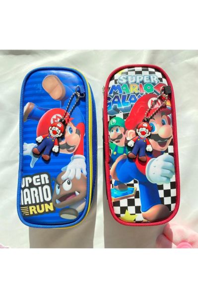 Kırmızı Super Mario Çift Gözlü Kalemlik