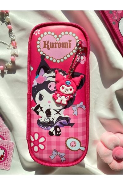 Pembe Kuromi Çift Gözlü Kalem Kutusu