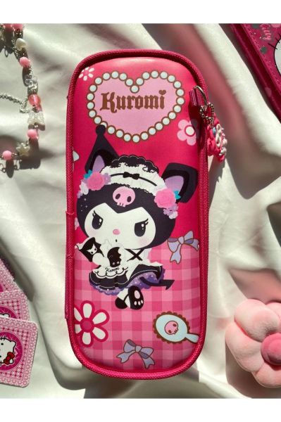 Pembe Kuromi Çift Gözlü Kalem Kutusu