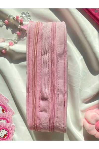 Pembe Cinnamoroll Çift Gözlü Kalem Kutusu