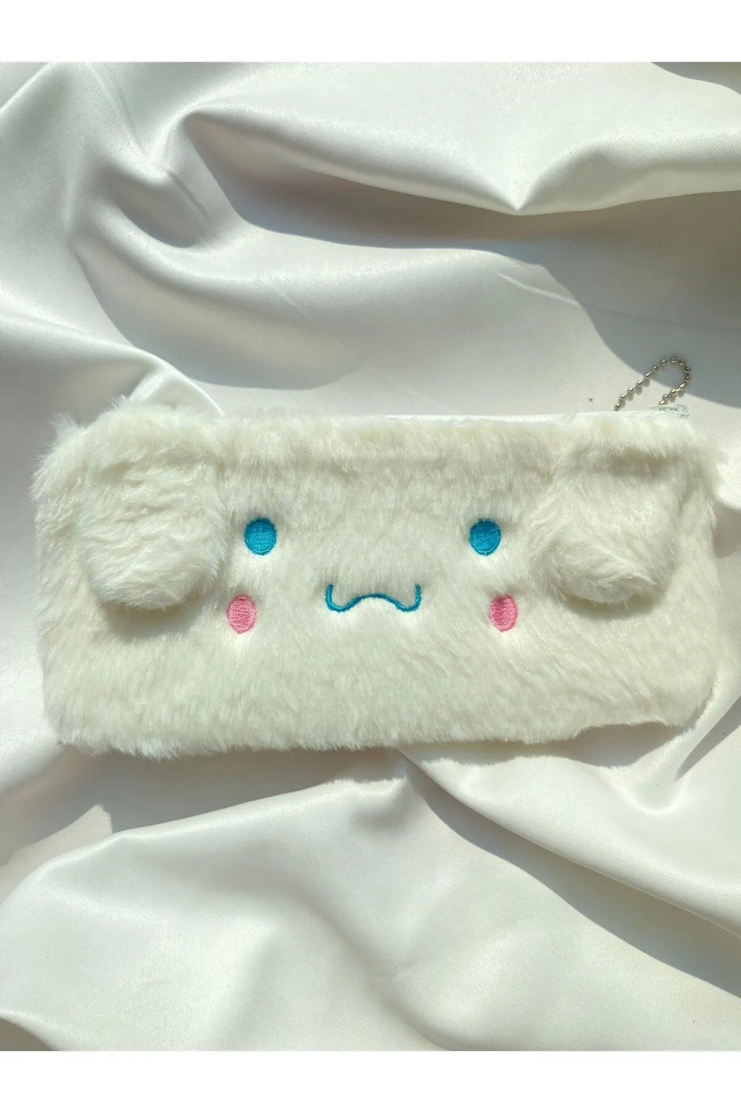 Beyaz Cinnamoroll Peluş Tüylü Kalem Kutusu