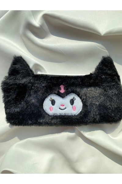 Siyah Kuromi Peluş Tüylü Kalem Kutusu