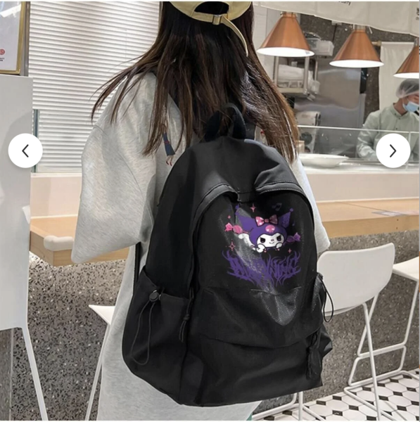 Kuromi Musicall baskılı sırt çantası
