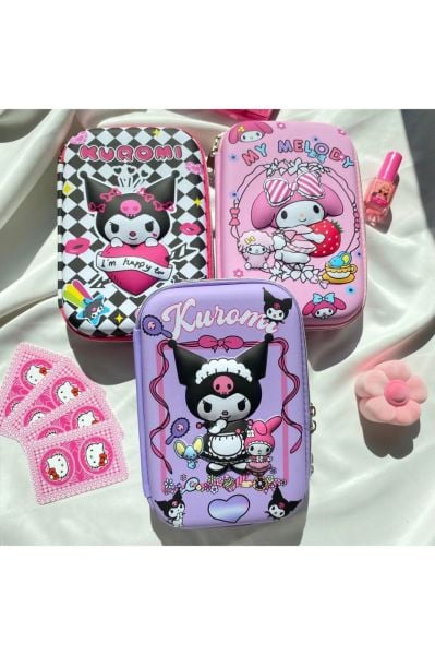 Mor Kuromi Kabartma Baskılı Kalemlik