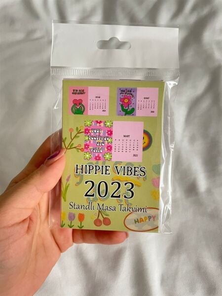 Hippie Vibes 2023 Standlı Masa Takvimi
