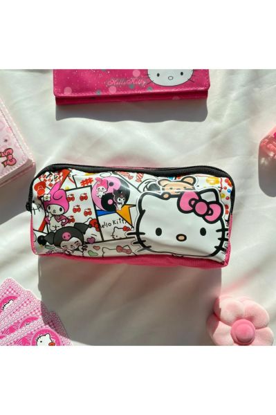 Hello Kitty Baskılı Çift Gözlü Kalemlik