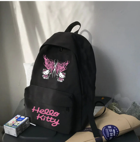 Hello kitty military baskılı sırt çantası