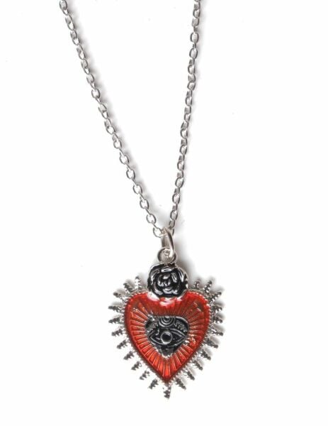 Vintage Lolita Evil Eye Red Kolye