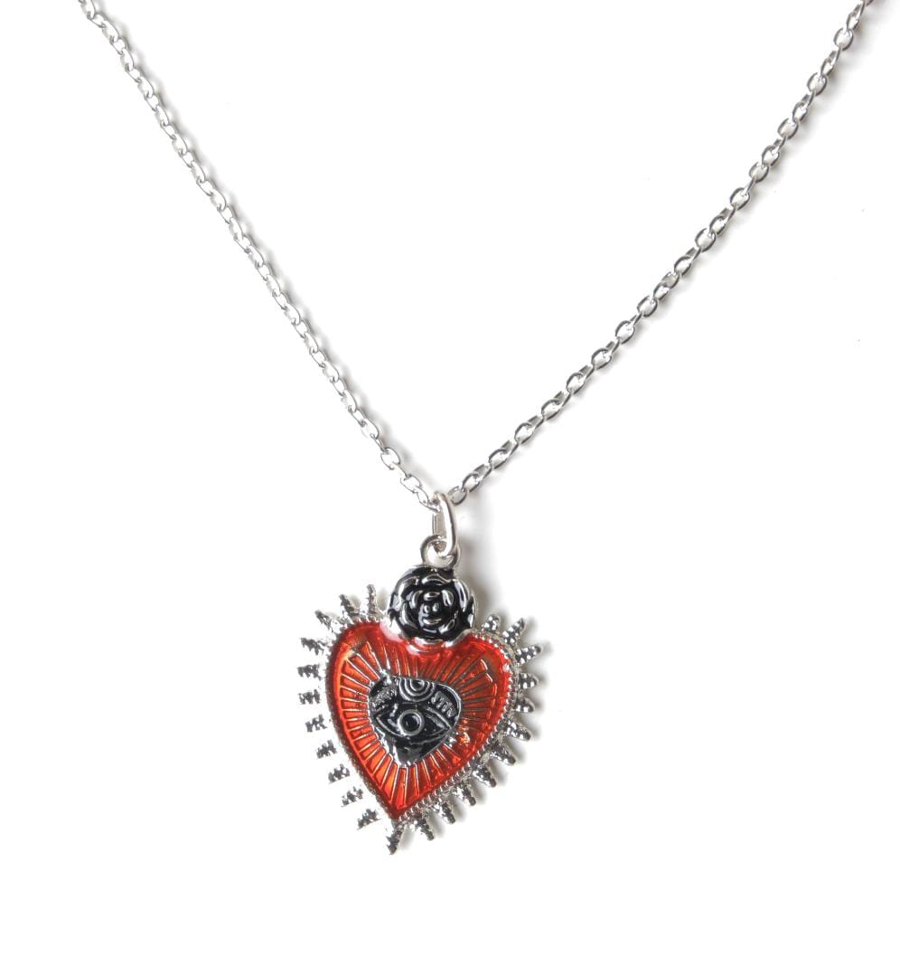 Vintage Lolita Evil Eye Red Kolye
