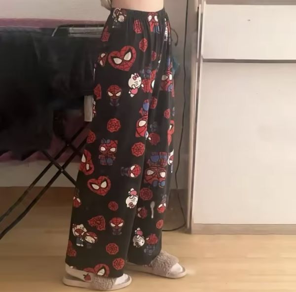 Siyah Kitty Spiderman Eşofman Altı