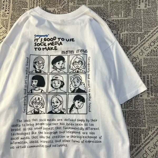 Y2k Letter Baskılı T-Shirt