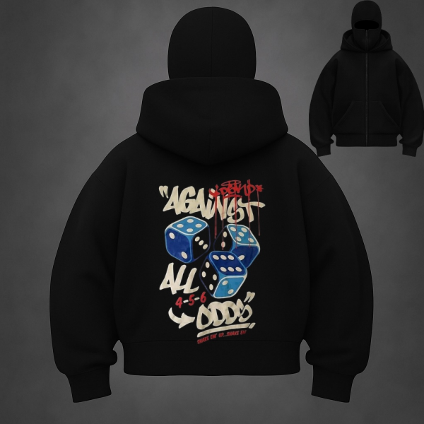 Kar Maskeli Odds Unisex Sweatshirt Hırka - Kapşonlu