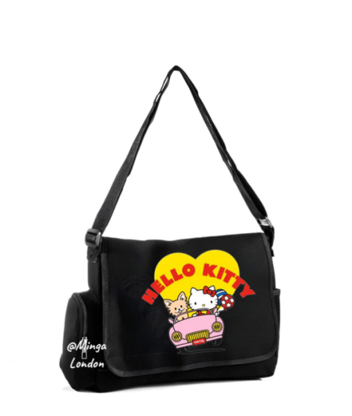 Siyah Hello Kitty Driving Postacı Çantası