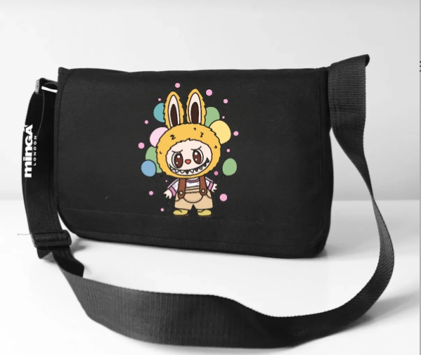 Siyah Ballon Labubu Postacı Çantası