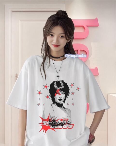 Sicko Mode Baskılı Beyaz T-Shirt