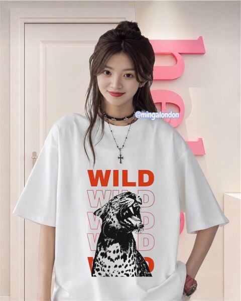 Wıld Baskılı Beyaz T-Shirt