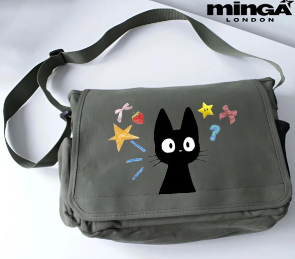 Haki Black Cat Postacı Çantası