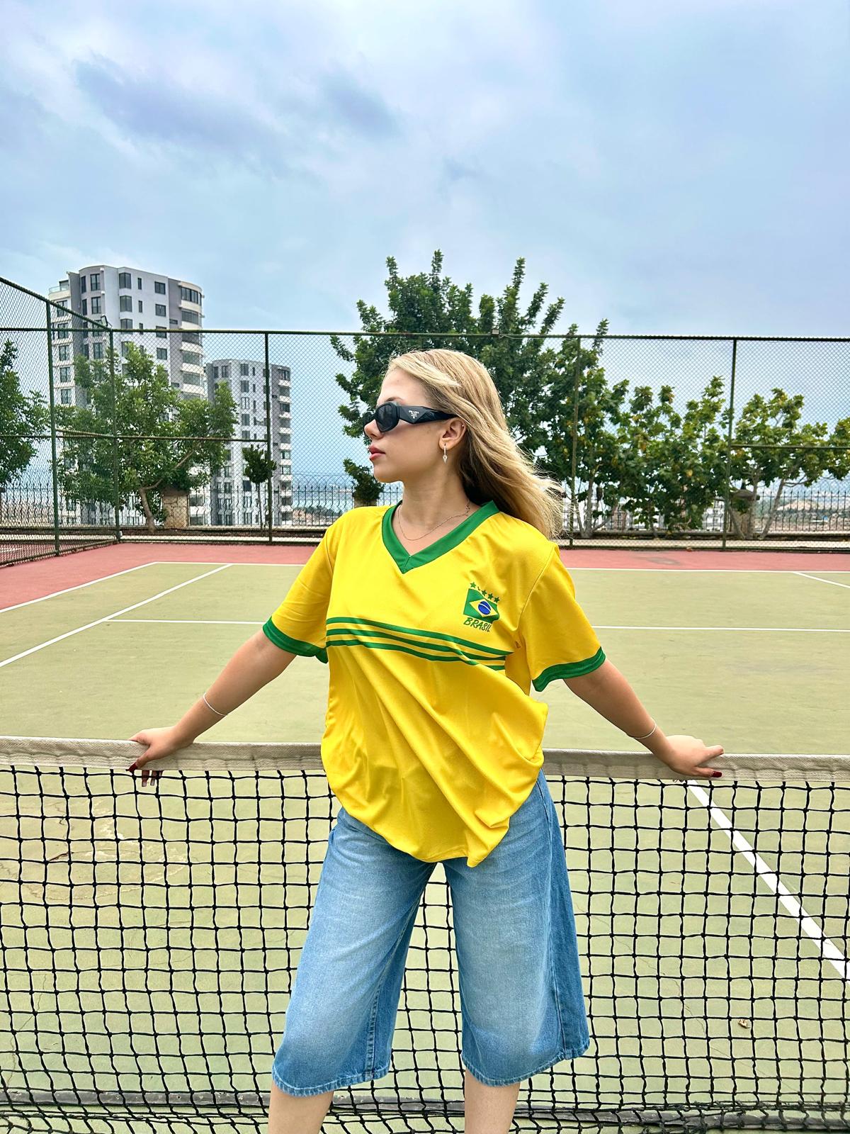 Sarı Brasil Jersey Forma