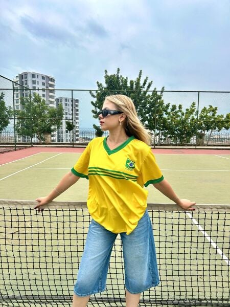 Sarı Brasil Jersey Forma