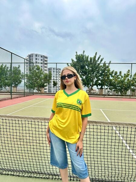 Sarı Brasil Jersey Forma