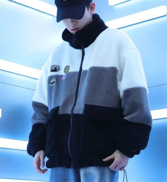 Harajuku Nakış İşleme Fermuarlı Unisex Peluş Fermuarlı Hırka