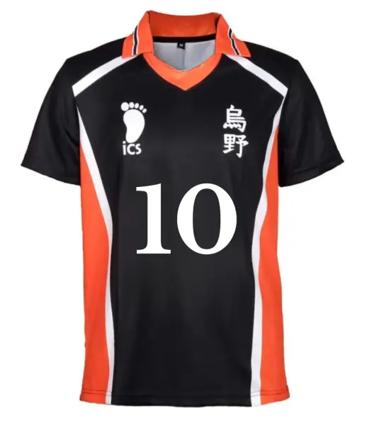 Haikyuu Jersey 10 Numara Detail Unisex Jersey Forma