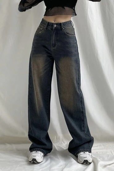 Kahverengi Yıkamalı Jean