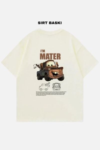 Bej Unisex I'm Mater Car T-Shirt S