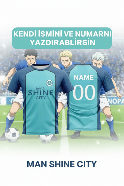 Anime Blue Lock Kişiye Özel İsim Yazdırılabilir Oversize T-shirt Forma